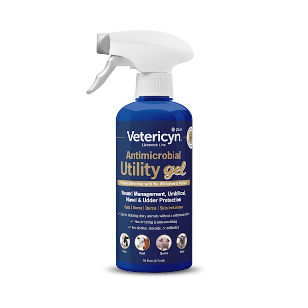 Vetericyn Plus Livestock Antimicrobial Utility Gel Spray, 16 oz. - Carousel image #1