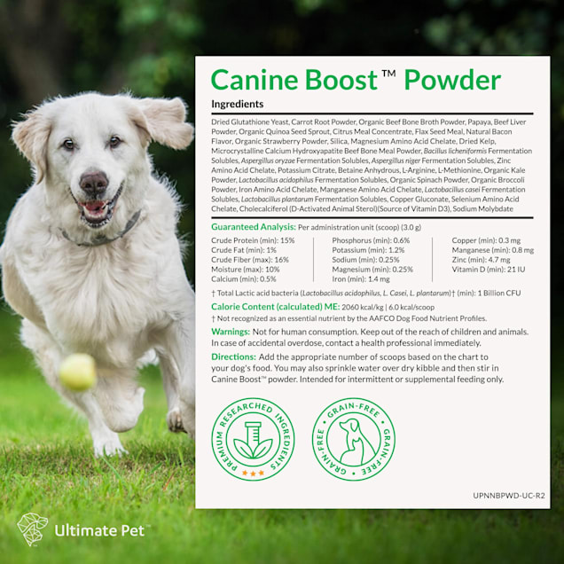 Ultimate Pet Nutrition Canine Boost Powder Supplement for Dogs, 3.17 oz.