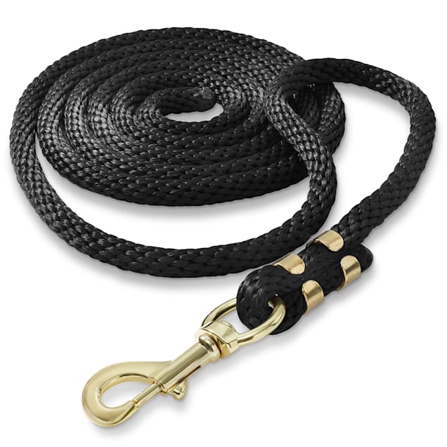 SmithBuilt Black Poly Lead Rope for Horse, Dog, Sheep, 10' ft. - Carousel image #1
