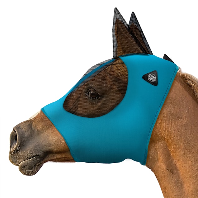 SmithBuilt Teal Mesh Fly Maskfor Horses, Pony - Carousel image #1