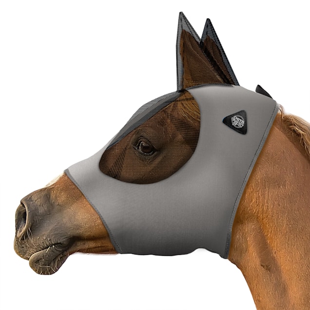 SmithBuilt Gray Mesh Fly Mask for Horses, Pony - Carousel image #1
