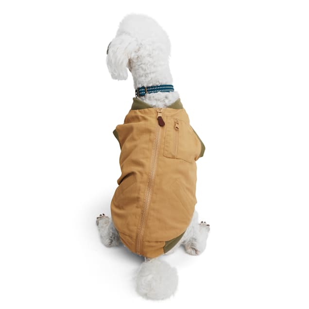 Reddy Tan Lightweight Bomber Dog Jacket, XSmall Petco