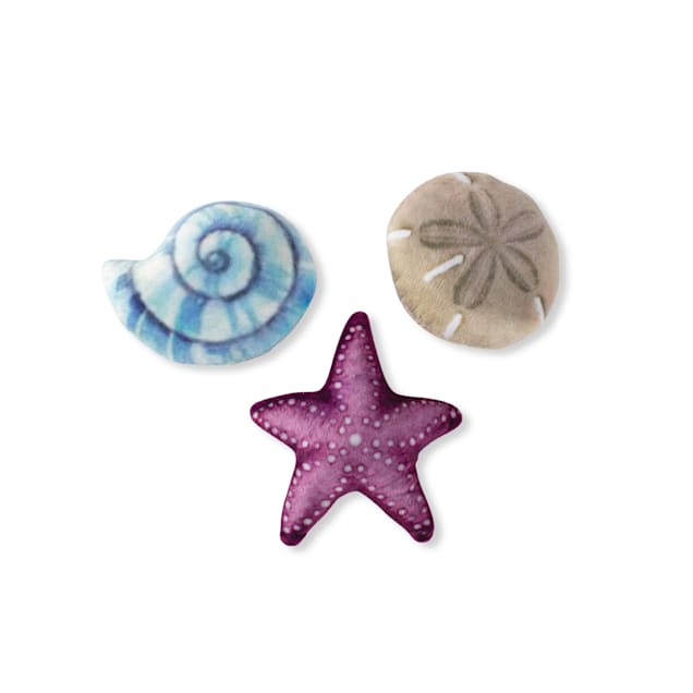 PetShop by Fringe Studio Seashells Dog Toy Set, X-Small, Pack of 3