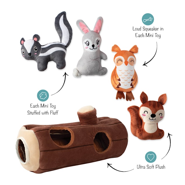 Hide and seek store plush dog toy