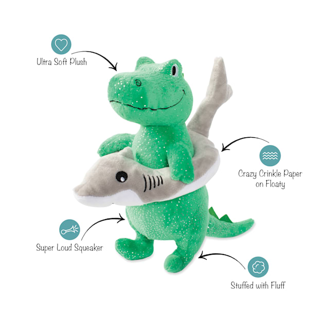 PetShop by Fringe Studio Shark Week Rex Plush Dog Toy Medium Petco