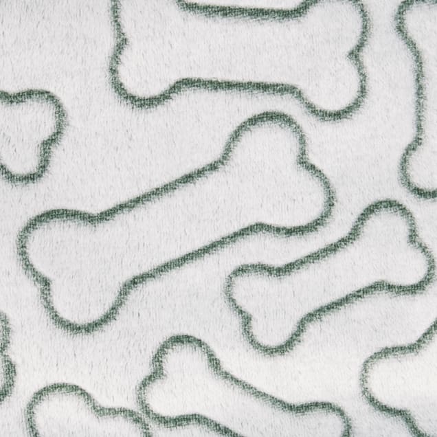 Bone Dry Hunter Green Embossed Bone Print Pet Blanket 36