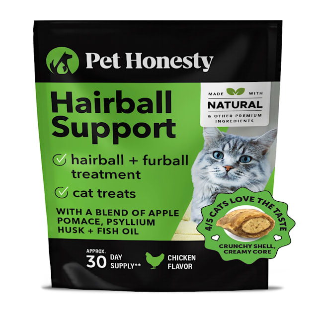 Pet Honesty Hairball Support Dual Texture Cat Chews, 3.7 oz. - Carousel image #1