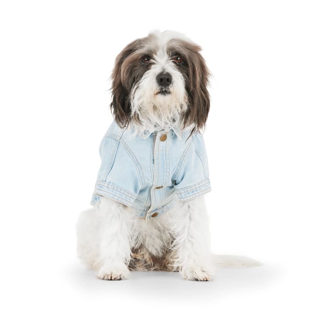 YOULY Rainbow Denim Jacket for Dogs, X-Small