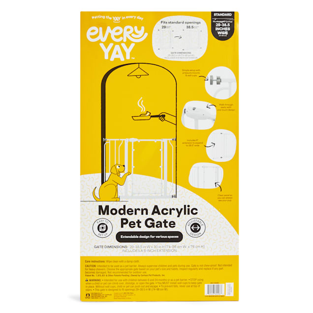 EveryYay Modern Acrylic Dog Gate 38.5