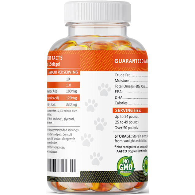 Strellalab Pure Fish Oil Omega 3 Softgels for Dogs 180 Softgels