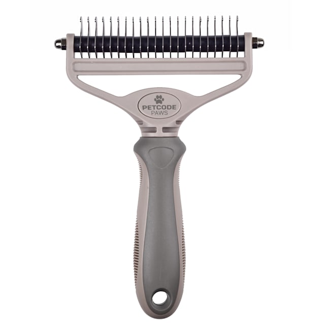 Petcode Paws Large Duo Groomer Brush Comb in One for Dogs Cats in Dove Gray