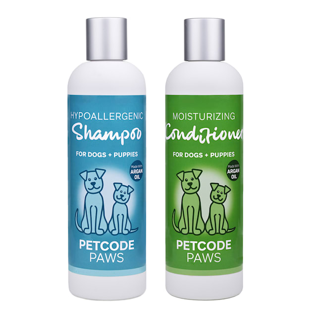 Petcode Paws Soothing Hypoallergenic Shampoo and Moisturizing Conditioner with Argan Oil Bath Set 10.14 fl. oz