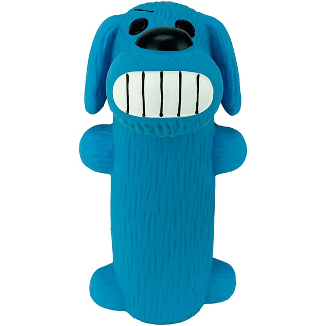 Latex loofa top dog toy