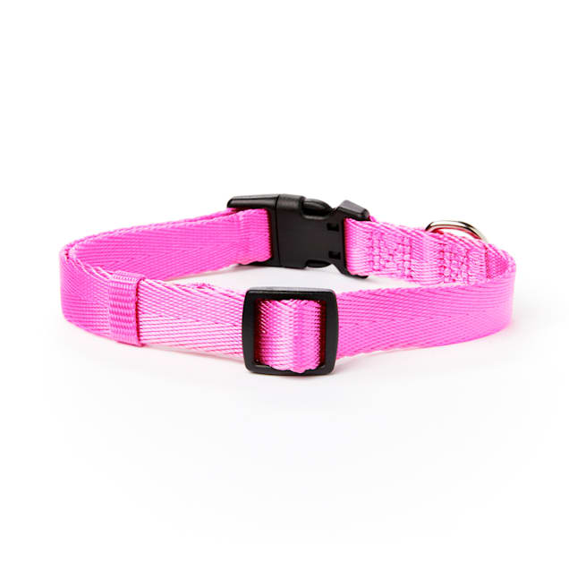 YOULY Pink Heart Bling Dog Collar, XX-Small