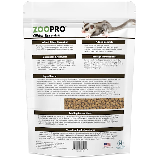 Exotic Nutrition ZooPro Glider Essential Sugar Glider Food 1.75