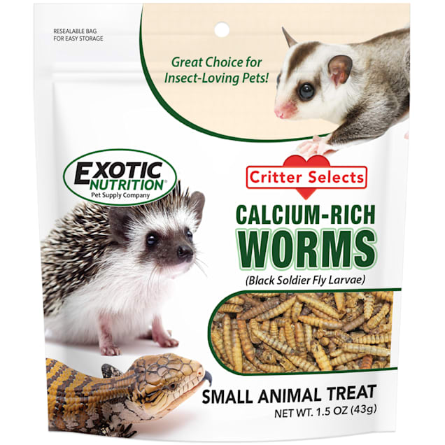 Exotic Nutrition Critter Selects Calcium Rich Worms Small Pet