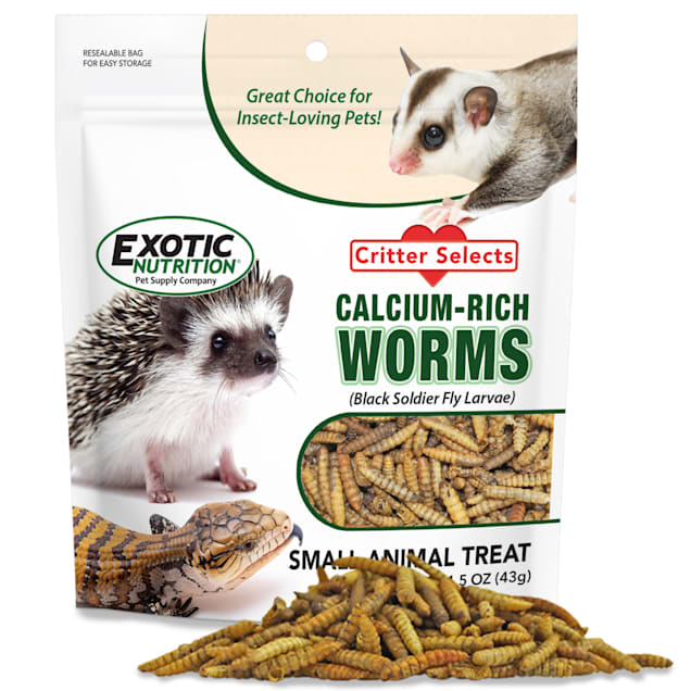 Exotic Nutrition Critter Selects Calcium-Rich Worms Small Pet Treat  oz.  | Petco