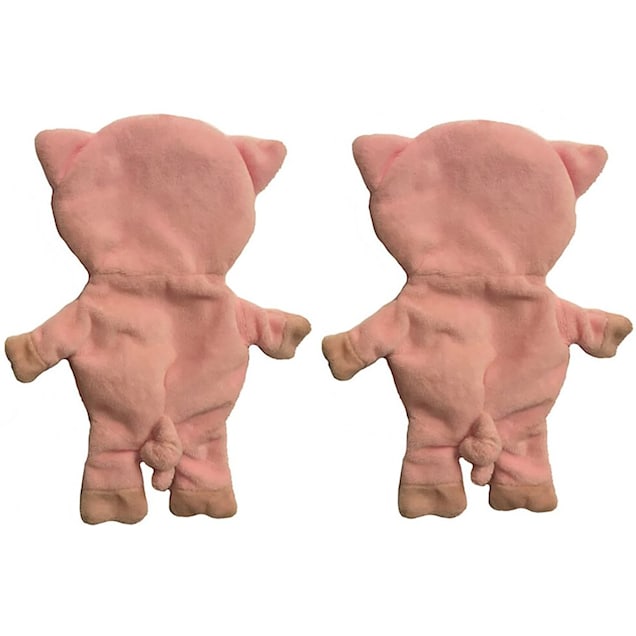 Krinkle Pig Leather Dog Toy