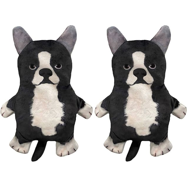 Piggy Poo and Crew Boston Terrier Paper Crinkle Squeaker Toy