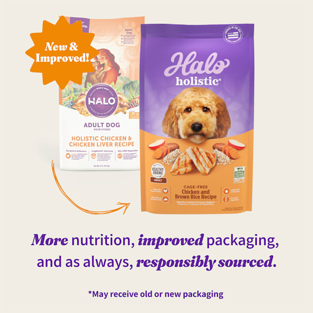 Halo Holistic Healthy Grains Cage free Chicken Brown Rice Recipe