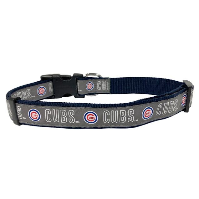 Chicago Cubs Reflective Nylon Collar with ID Tag