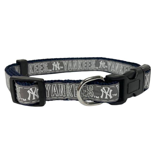 Pets First New York Yankees Reflective Dog Collar Small
