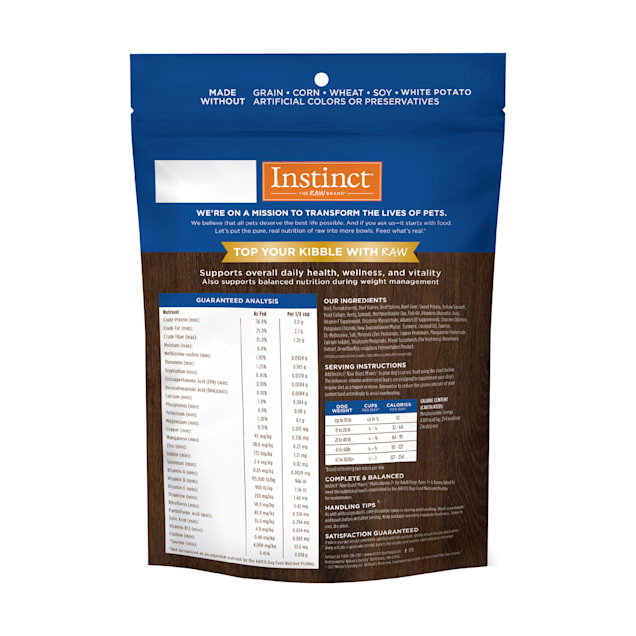 Instinct raw dog outlet food petco