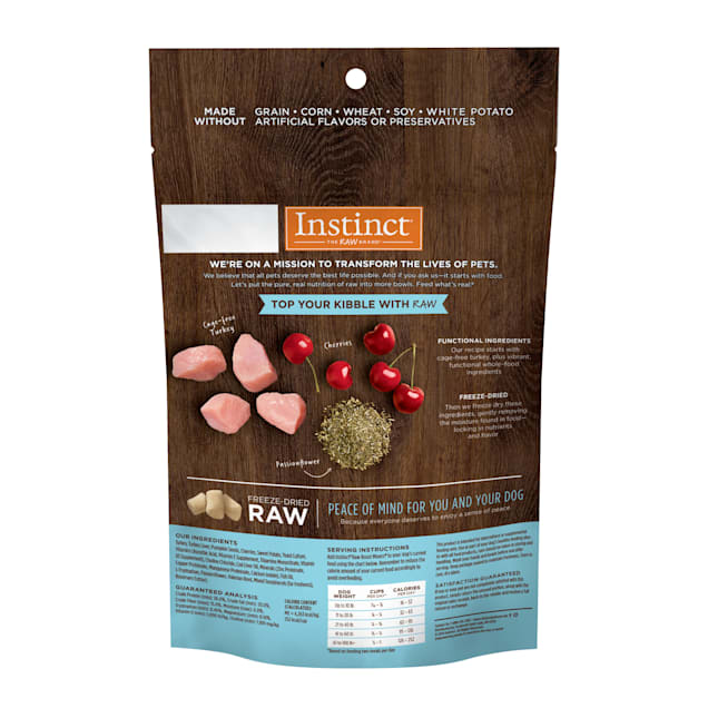 Instinct raw top boost ingredients