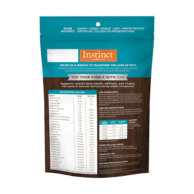 Instinct Freeze Dried Raw Boost Mixers Grain Free Multivitamin for Adult Dogs Food Topper, 12.5 oz.