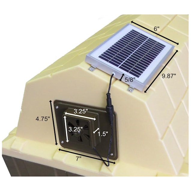 Solar powered air conditioner for dog house clearance