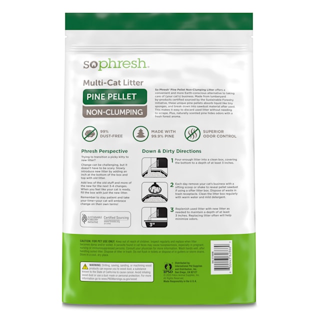 So Phresh Pine Pellet Non Clumping Cat Litter 40 lbs. Petco
