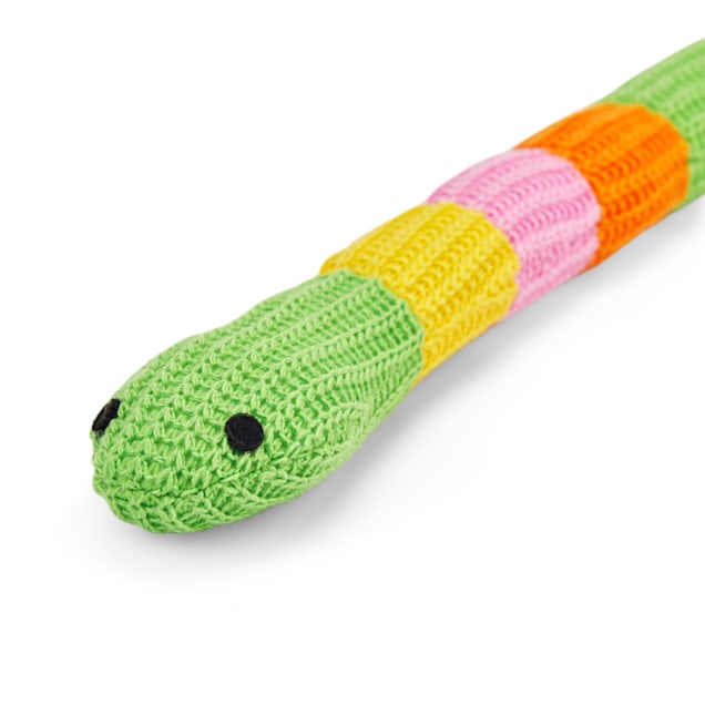 Leaps Bounds Green Crochet Snake Cat Toy X Small Petco