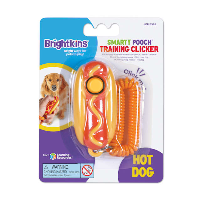 BRIGHTKINS Smarty Pooch Hot Dog Dog Training Clicker 