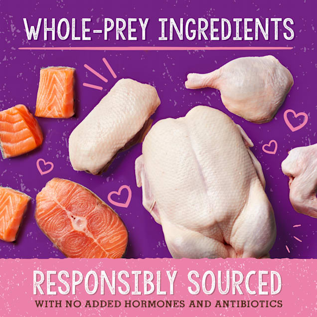 Stella & Chewy's Skin & Coat Boost Cage-Free Duck & Wild-Caught Salmon Dinner Mixer Dry Cat Food, 7.5 oz.