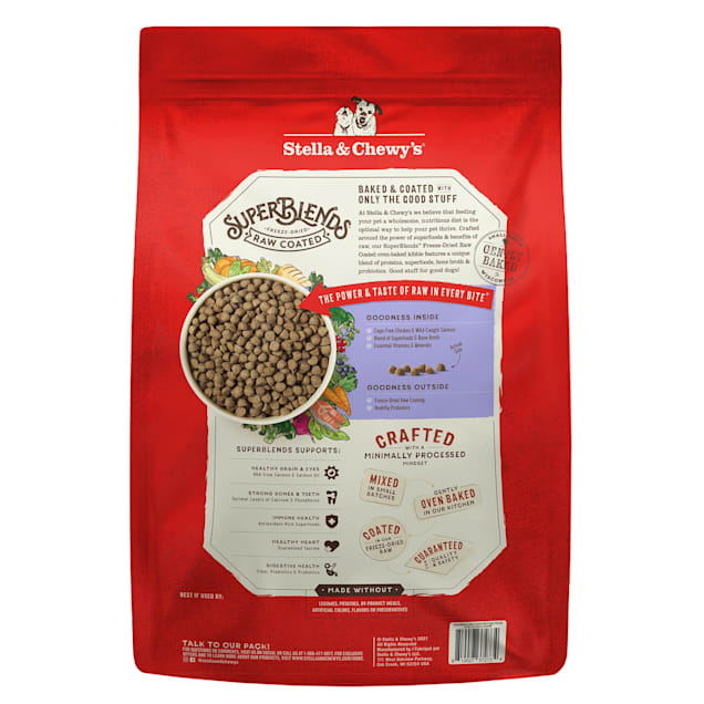 Stella Chewy s SuperBlends Raw Coated Wholesome Grains Cage Free