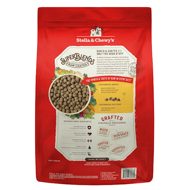 Stella & chewy's raw coated chicken dog store food