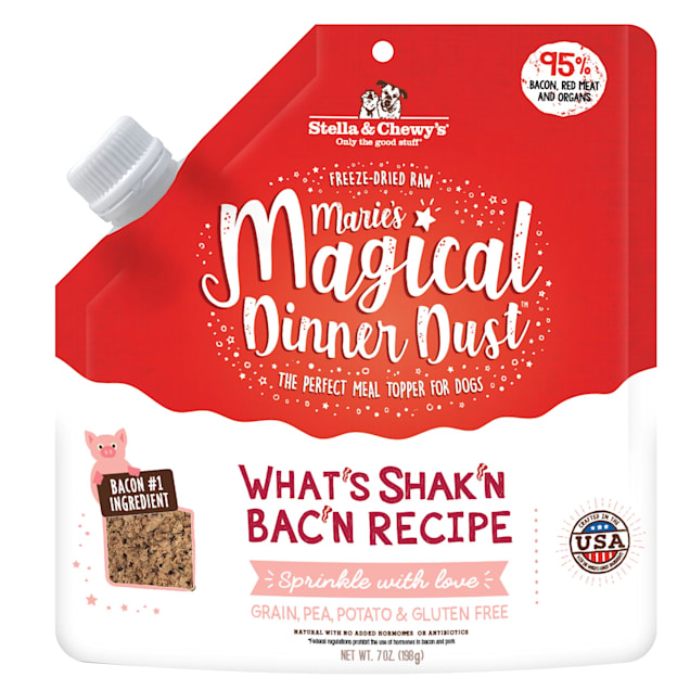 Stella & Chewy's Freeze-Dried Raw Marie's Magical Dinner Dust Meal What's  Shak'n Bak'n Recipe Dry Dog Food Topper, 7 oz.