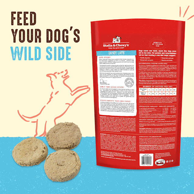 Stella Chewy s Freeze Dried Raw Dinner Patties High Protein Dandy Lamb Recipe Dry Dog Food 25 oz. Petco