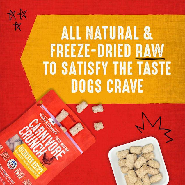 Stella & Chewy's Freeze-Dried Raw Carnivore Crunch Cage-Free Chicken Recipe Dog  Treats, 3.25 oz.