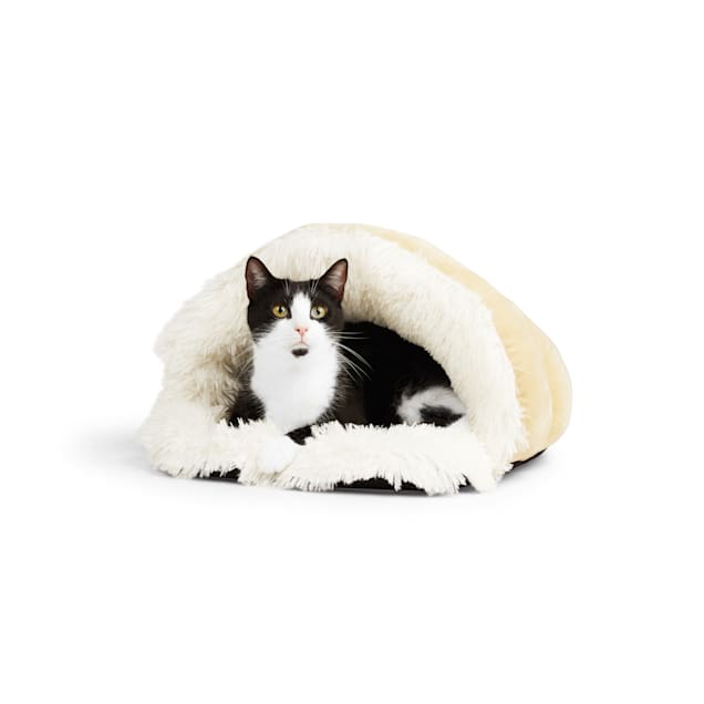 EveryYay Soothing Play Cave Cat Bed, 20 L X 17 W X 12 H, Tan