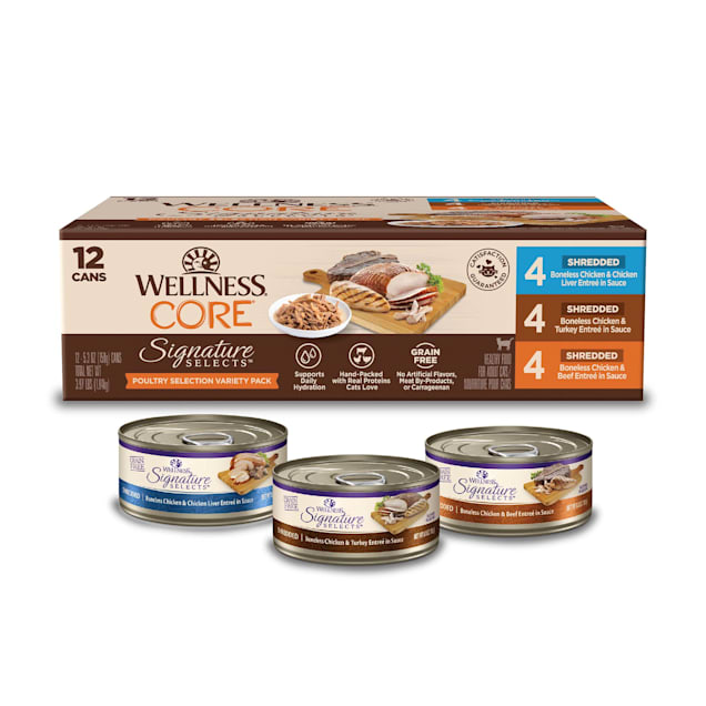 Wellness core discount shredded cat food