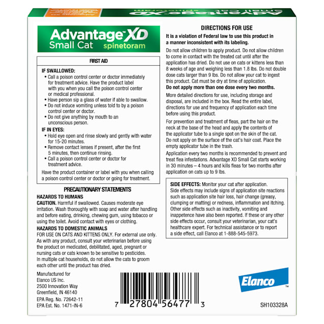 Advantage XD 1 Topical Dose 2 Months of Protection Per Dose Flea