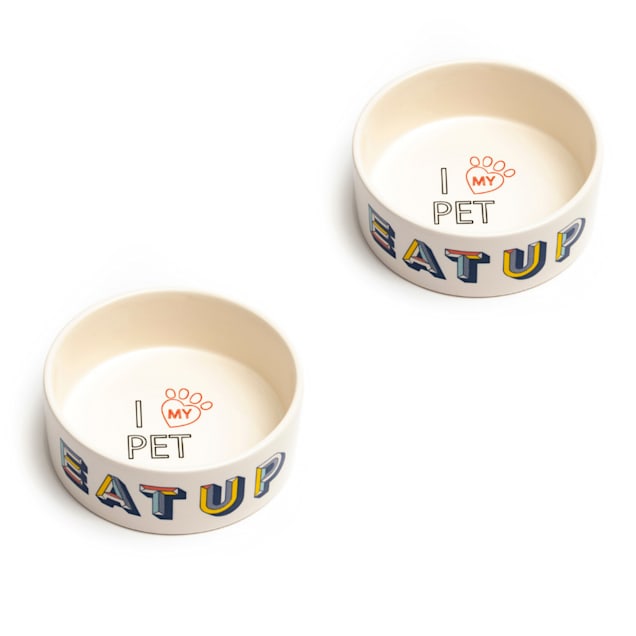 Park Life Designs Retro Pet Bowl, 0.5 Cup, Set of 2 - Carousel image #1