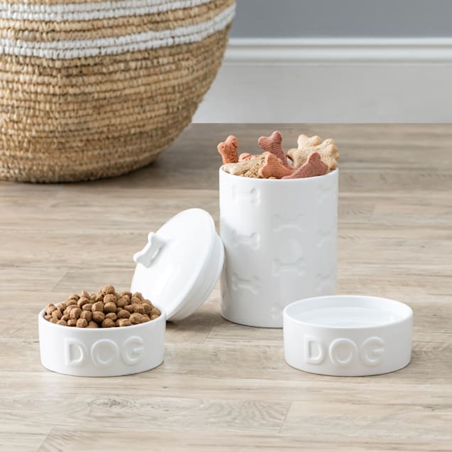 Loll Designs Minimalist Dog Bowl (Double, Small) - Driftwood