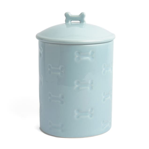 Park Life Designs Manor Blue Treat Jar for Dogs, 46 oz., Medium - Carousel image #1