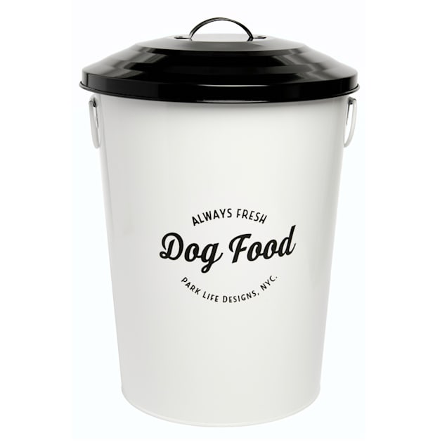 Park Life Designs Andreas White Food Bin for Dogs, 17 lbs., Small - Carousel image #1