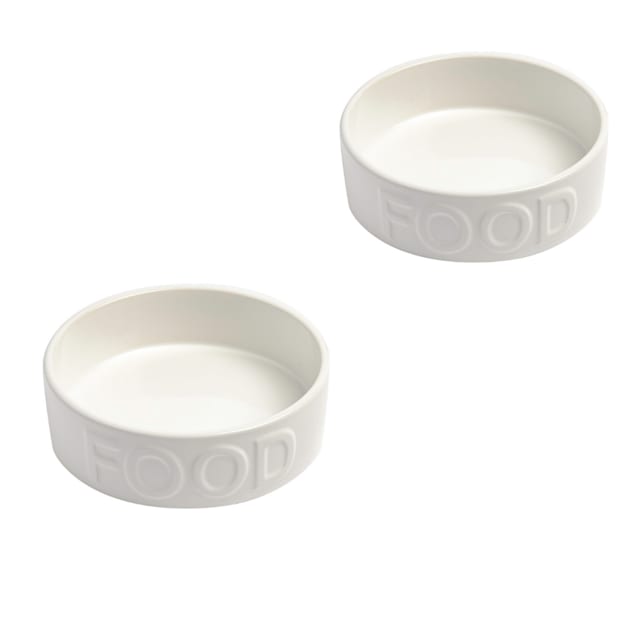 Park Life Designs White Classic Pet Food Bowl, 1 Cup, Set of 2 - Carousel image #1
