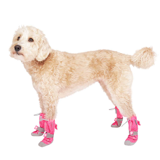 Hot Pavement Pawtector Dog Shoes - Pink Purple