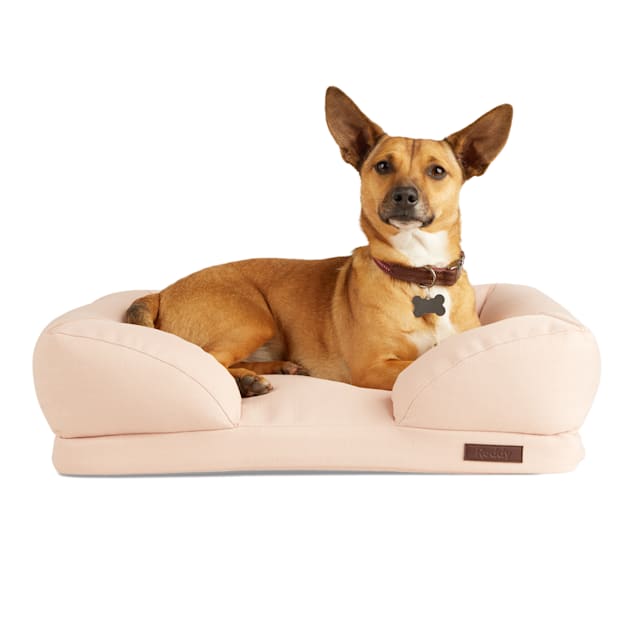 Reddy Pink Durable Recycled Fabric Dog Bed, 24" L X 18" W X 6" H Petco