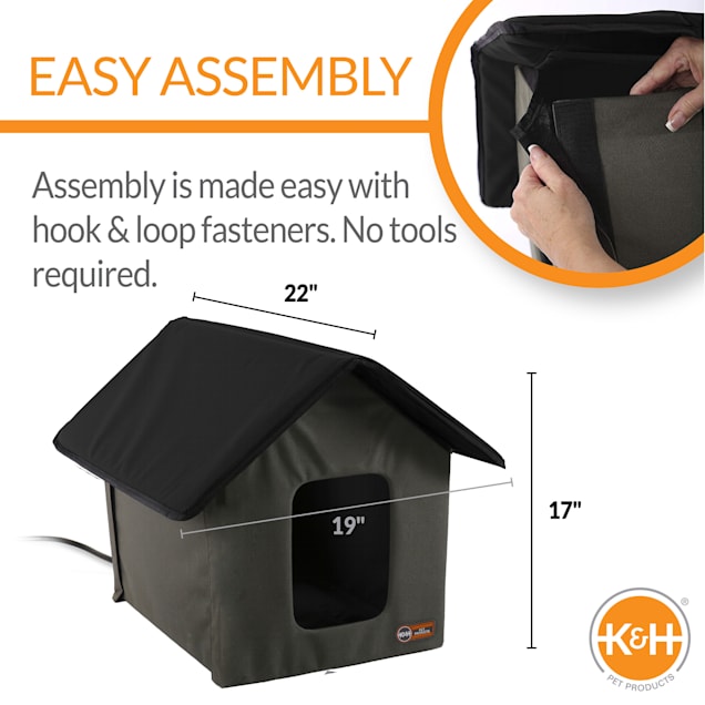 K&h manufacturing outdoor heated cat house store